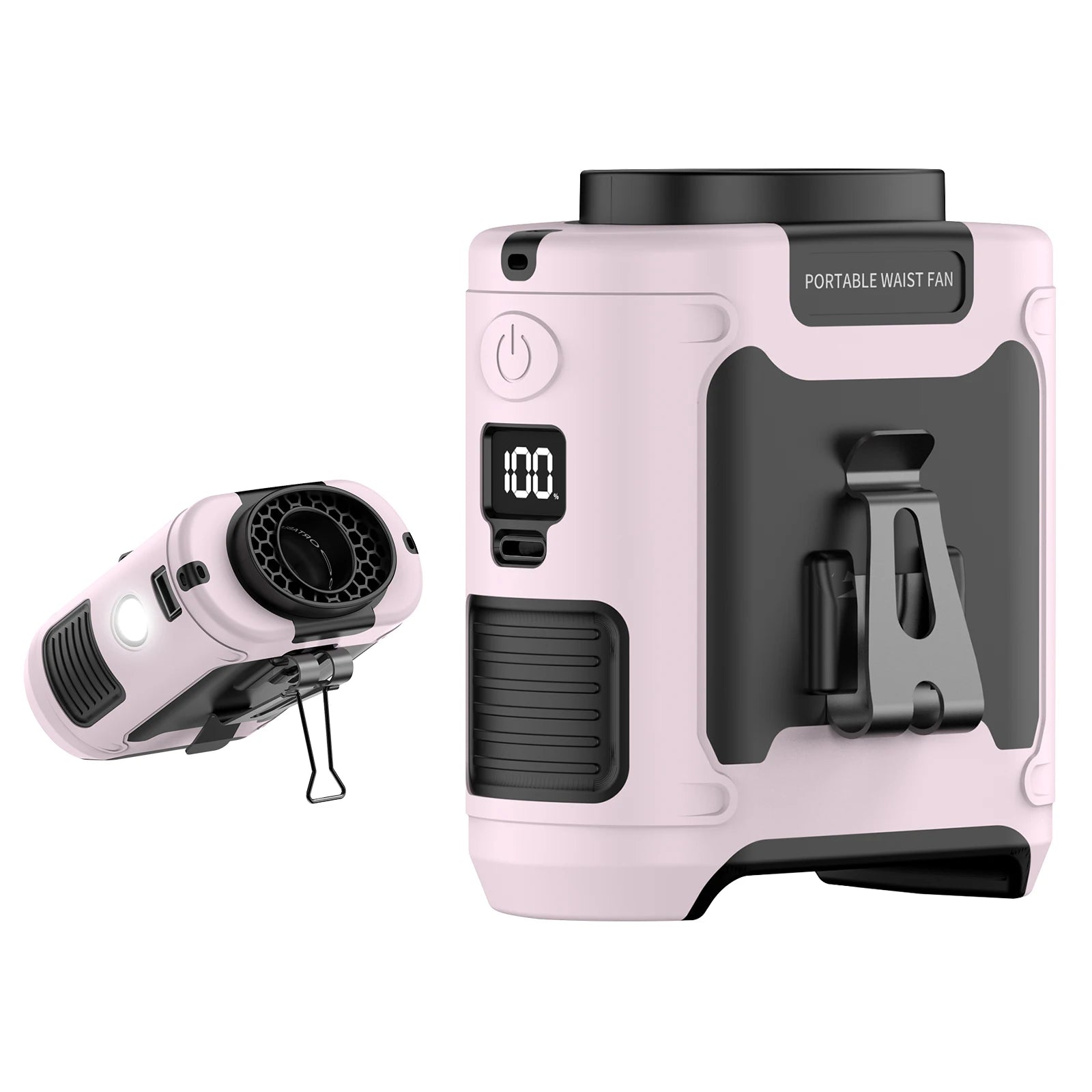 Socoolfan 20000mAh &ndash; Powerful Portable Neck Fan with Power Bank 10000mAh Pink