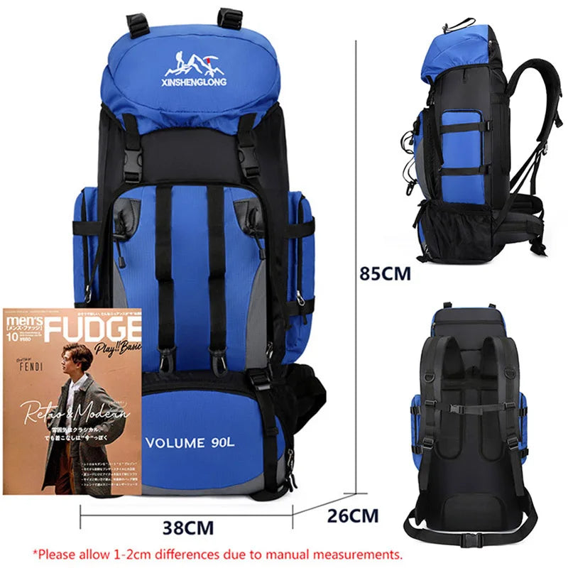 Hiking Trekking Bag &ndash; Waterproof 90L Capacity For Outdoors