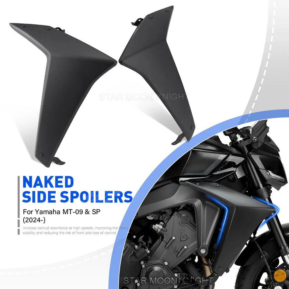Kit aripi laterale Yamaha MT-09 MT09 SP 2024-2025 Gen 4, plastic ABS, îmbunătățire forță de apăsare