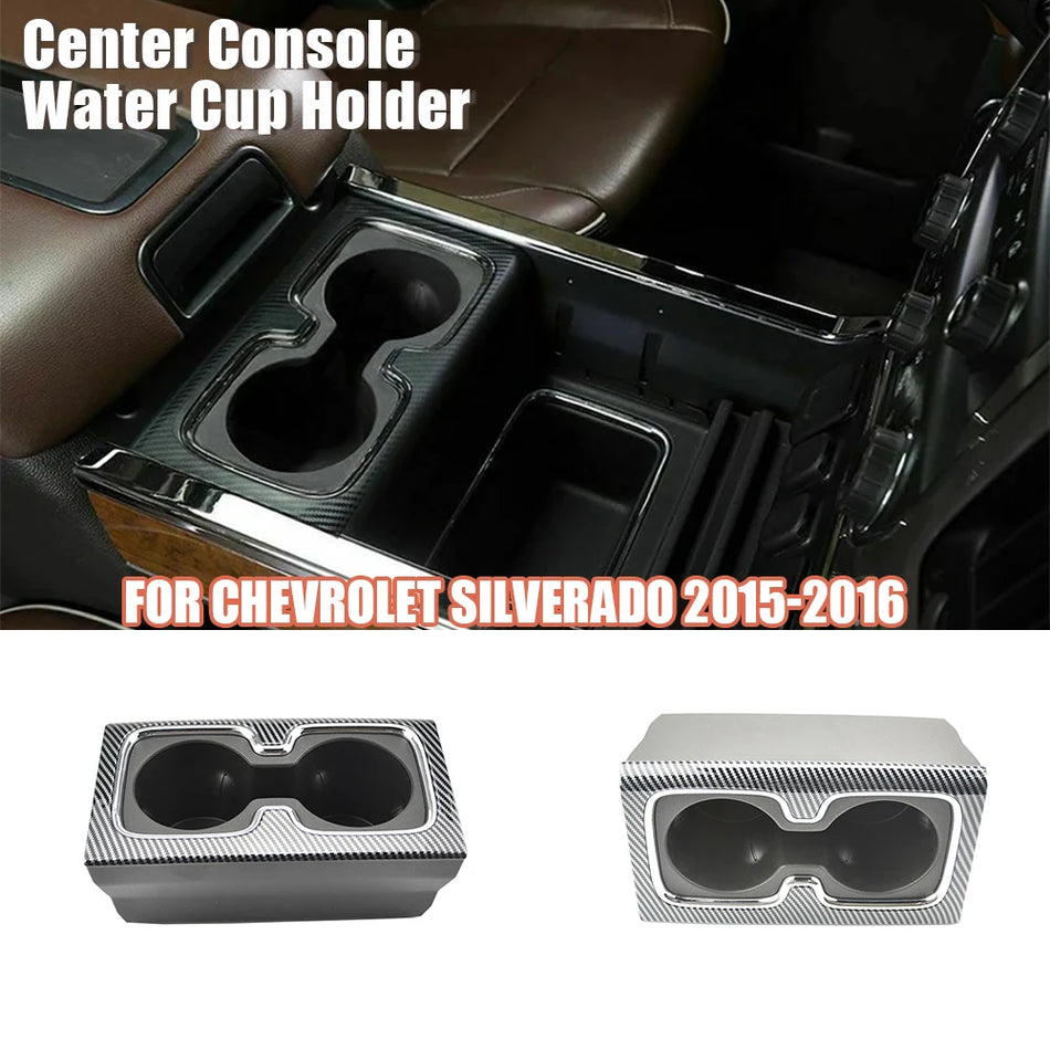 Portavasos de Consola Central con Fibra de Carbono para GMC Silverado