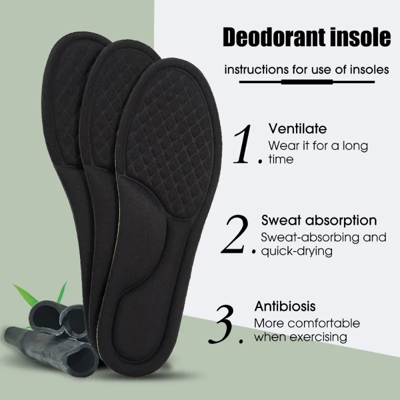 Soft Memory Foam Orthopedic Insoles - Deodorising &amp; Antibacterial, Sweat-Absorbing Shoe Accessories