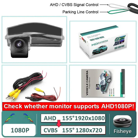 MCCD AHD 1080P 170 Degrees Fisheye Car Reverse Backup Rear View Camera For Mazda 3 BK 2003-2009 BL 2009-2013 Mazda2 DE 2007-2015 by InterCyprus Trading Ltd