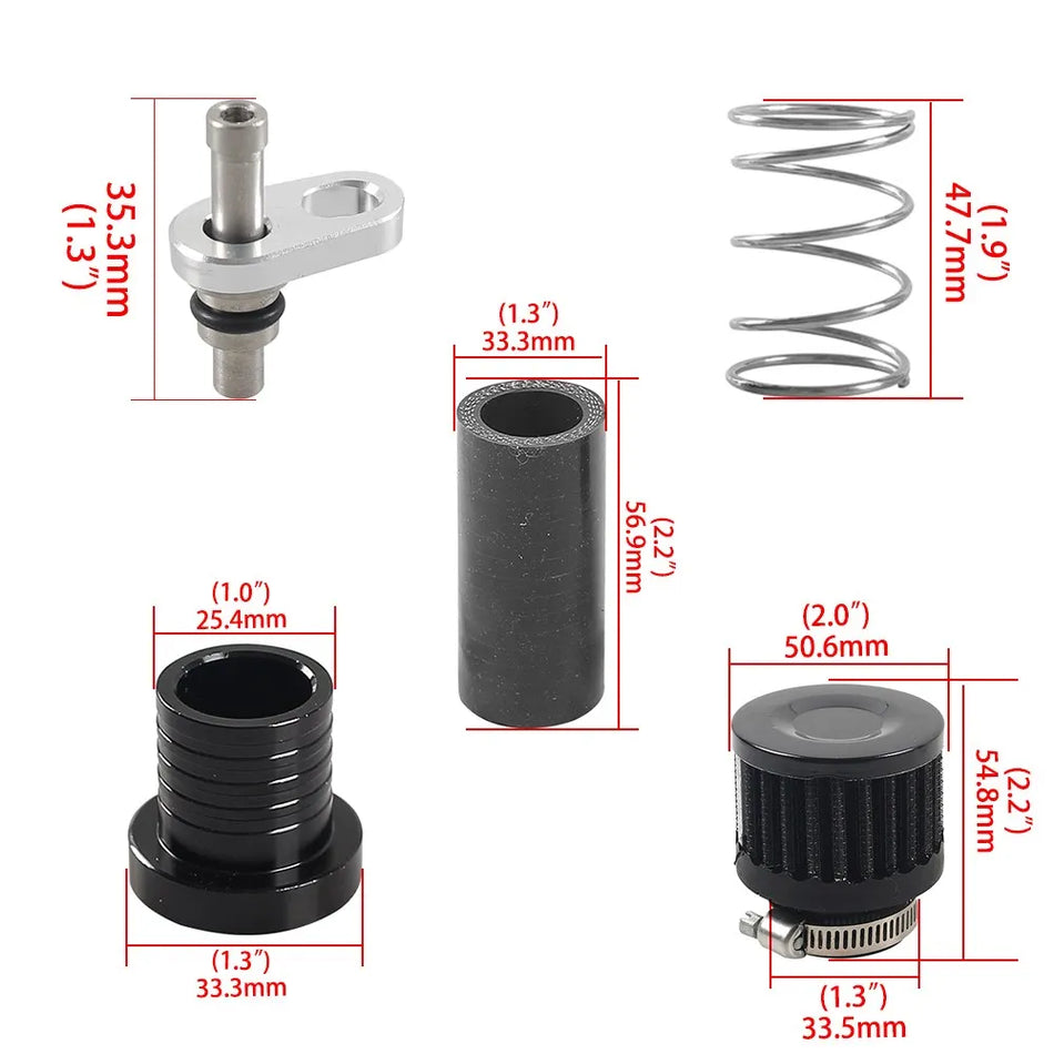 Kit de soupape de décharge turbo Can-Am Maverick en aluminium et acier inoxydable