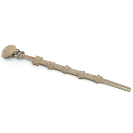 Pacifier Chain Clip &ndash; Multi-Functional Silicone Anti-Drop Design light brown