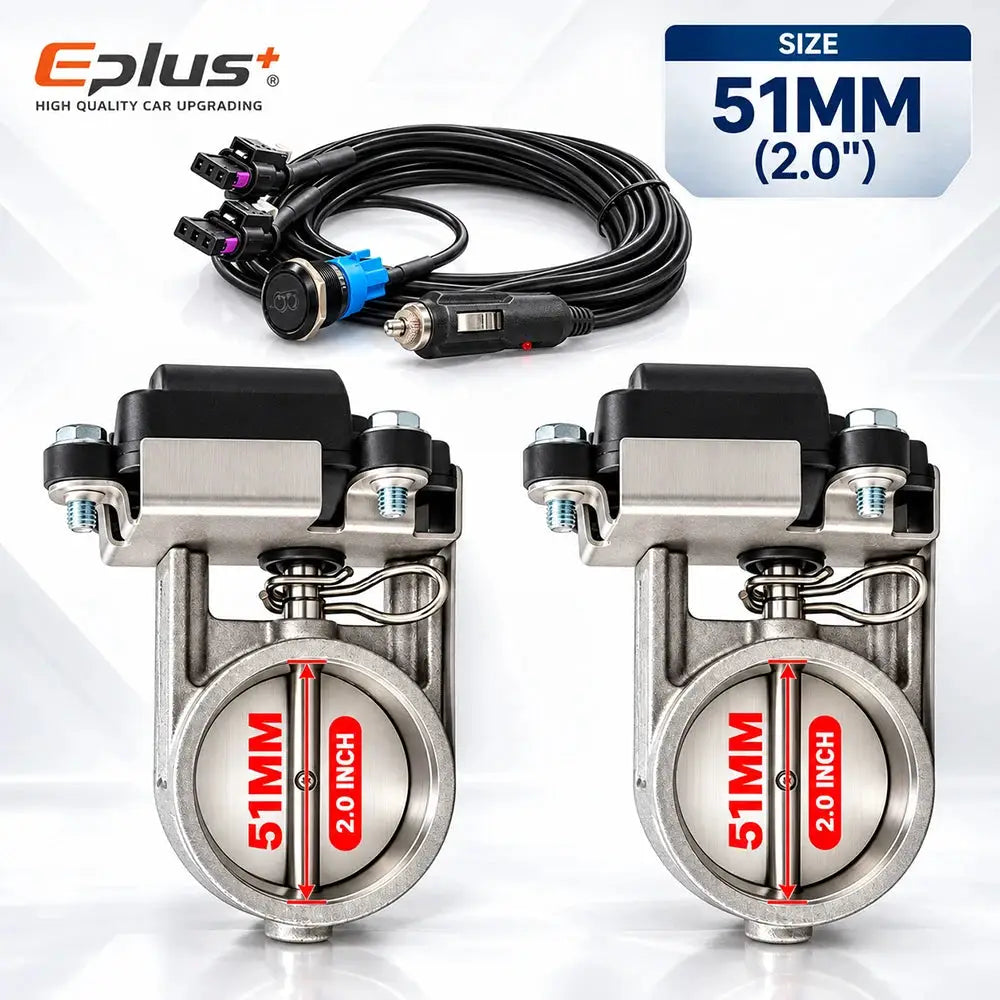EPLUS Universal with Button Switch Stainless Steel Electric Exhaust Valve Kit Car Exhaust Pipe Electronic Muffler Valve by InterCyprus Trading Ltd