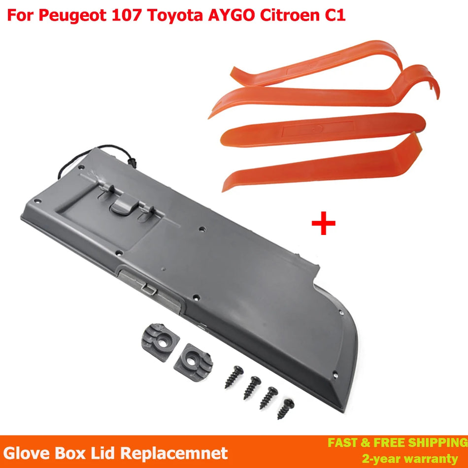 Cubierta de la Tapa de la Guantería para Peugeot 107 Toyota AYGO Citroen C1 2005-2015 LHD