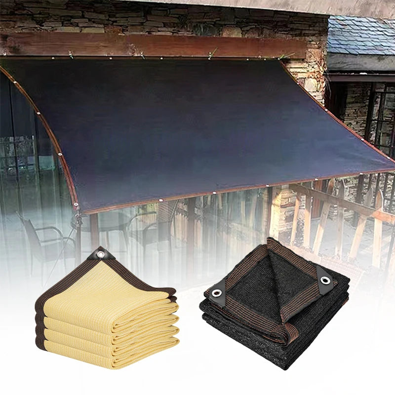 4x4m Beige Outdoor Shading Mesh - UV Protection Sun Shelter