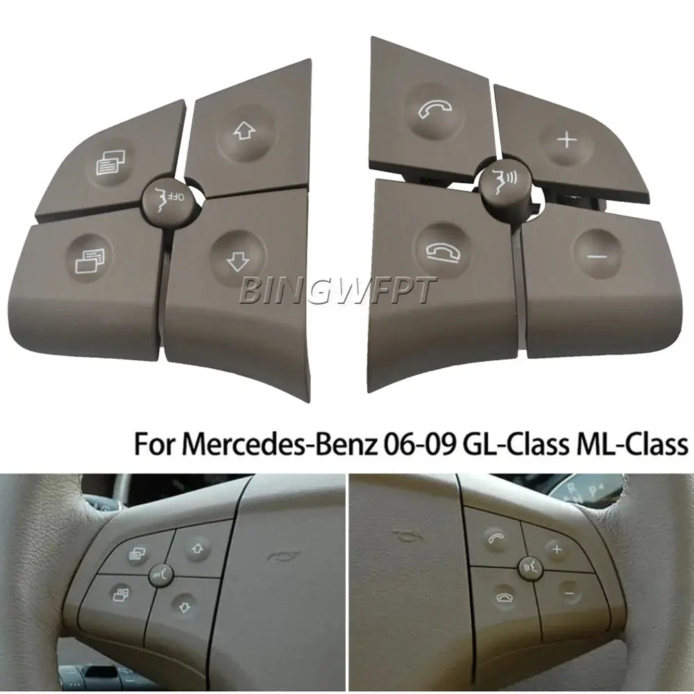 Car Multi-function Steering Wheel Switch Button Cover For Mercedes Benz W164 W245 W251 ML GL 300 350 400 450 2006-2009 by InterCyprus Trading Ltd