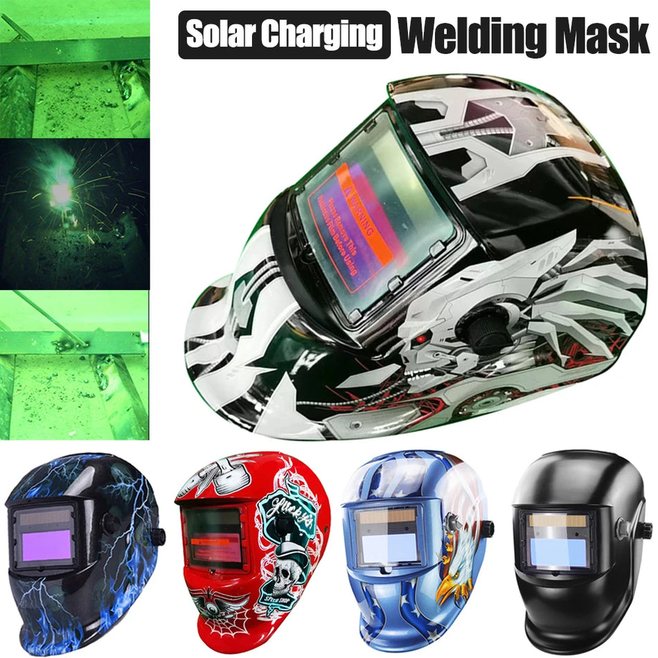 Solar Auto Darkening Welding Face Shield Head Mounted
