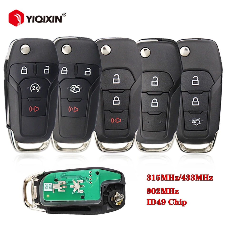 Kääntöavain Ford F-150:lle ID49-sirulla, 315/433/902 MHz, vara-automobiiliavain