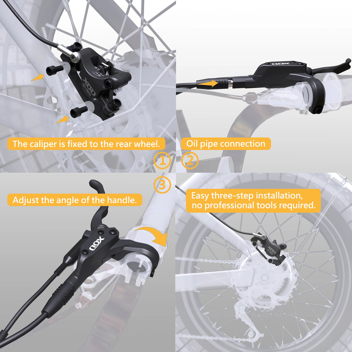 XOD Hydraulic Disc Brake XD-H800 XD-H880 &ndash; Waterproof Power Cut Off For Electric Scooters And E Bikes