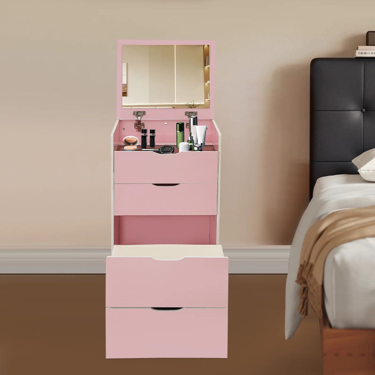 3 Drawers Vanity Desk &ndash; Freestanding Modern Makeup Table