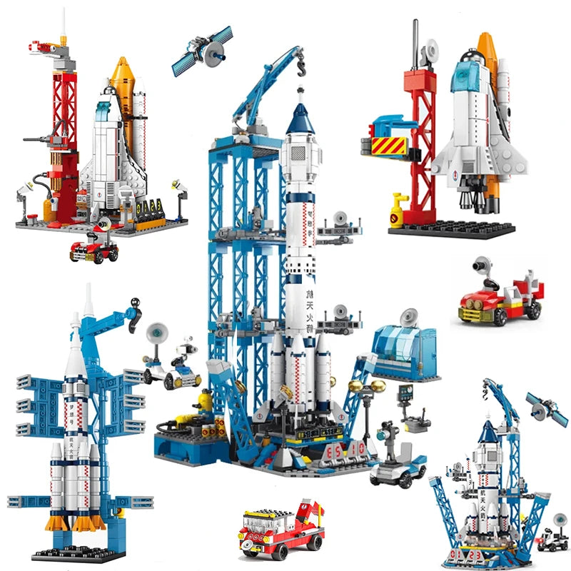JIAJIALE Space Rocket Launch Model Building Blocks Set