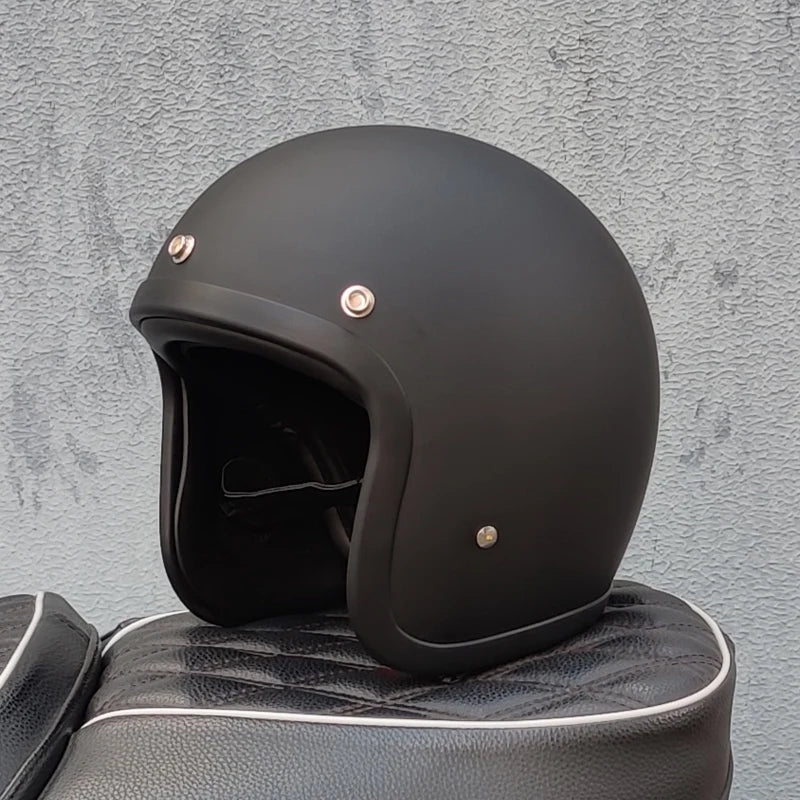 500TX Vintage Motorcycle Open Face Helmet &ndash; Fiberglass Body 3 / L