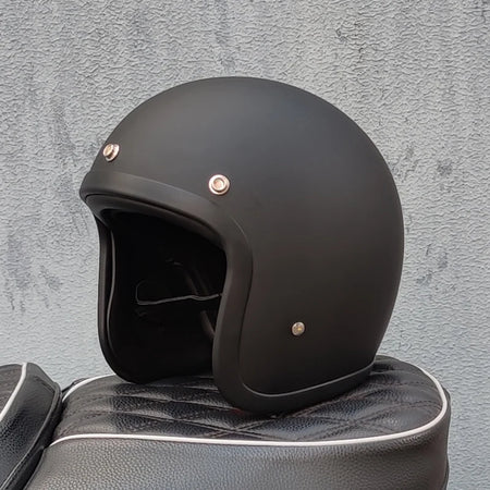 500TX Vintage Motorcycle Open Face Helmet &ndash; Fiberglass Body 3 / L