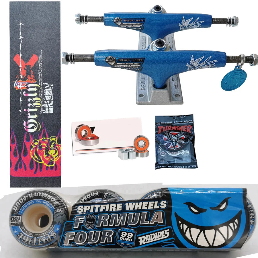 Spitfire Forged Thunder Trucks 5.25Inch &ndash; Chrome Bearings 53mm 99D 3