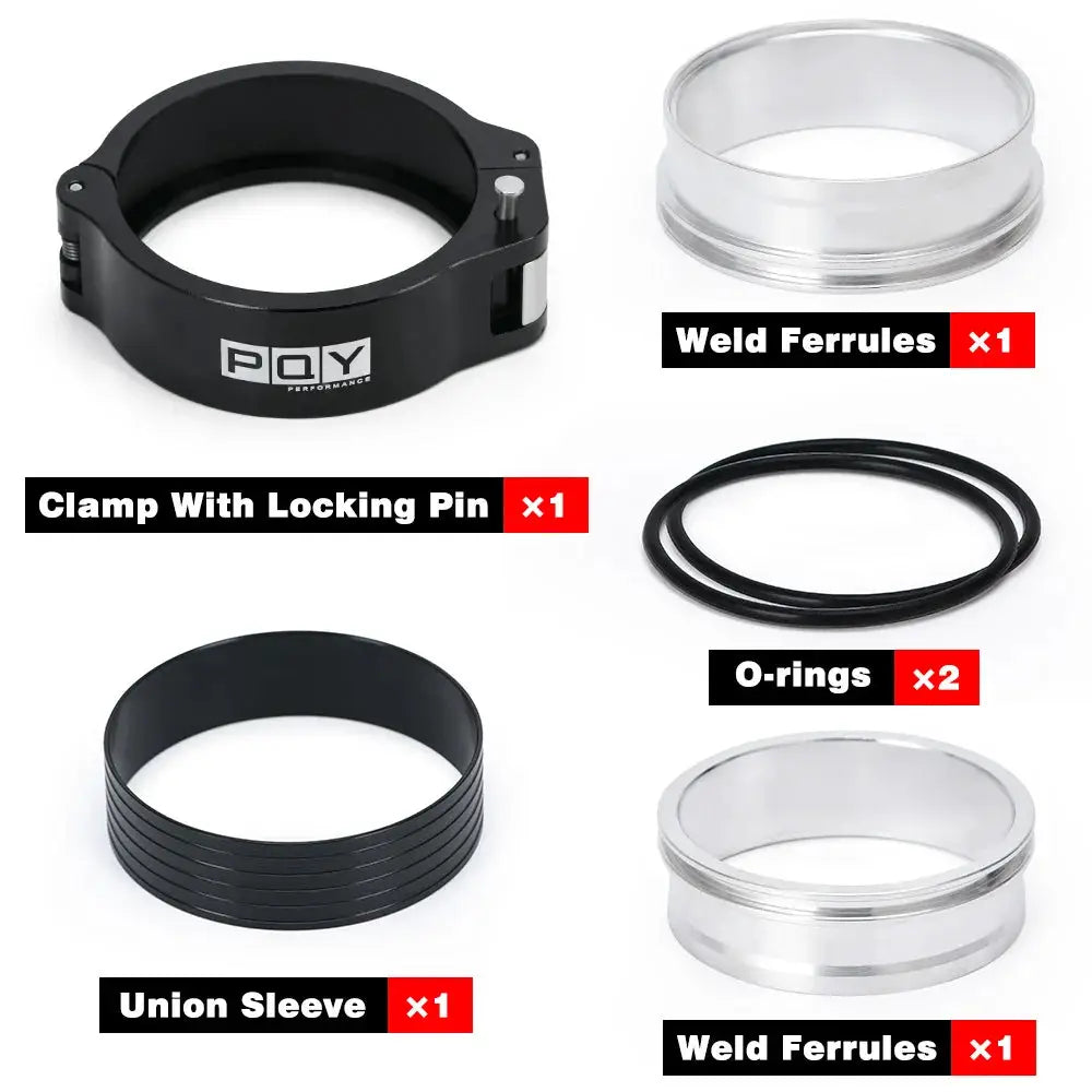 Intercooler Pipe Clamp 3.0/2.5/3.5 Inch Quick Release V Band Clamp 63mm/76mm 32516 Pinless HD Clamp Throttle Union Sleeve by InterCyprus Trading Ltd