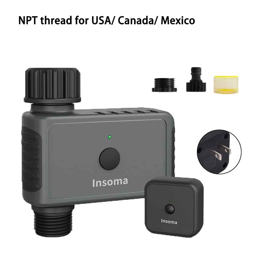 Insoma Smart Wifi Automatic Garden Water Timer NPT-Hub-US