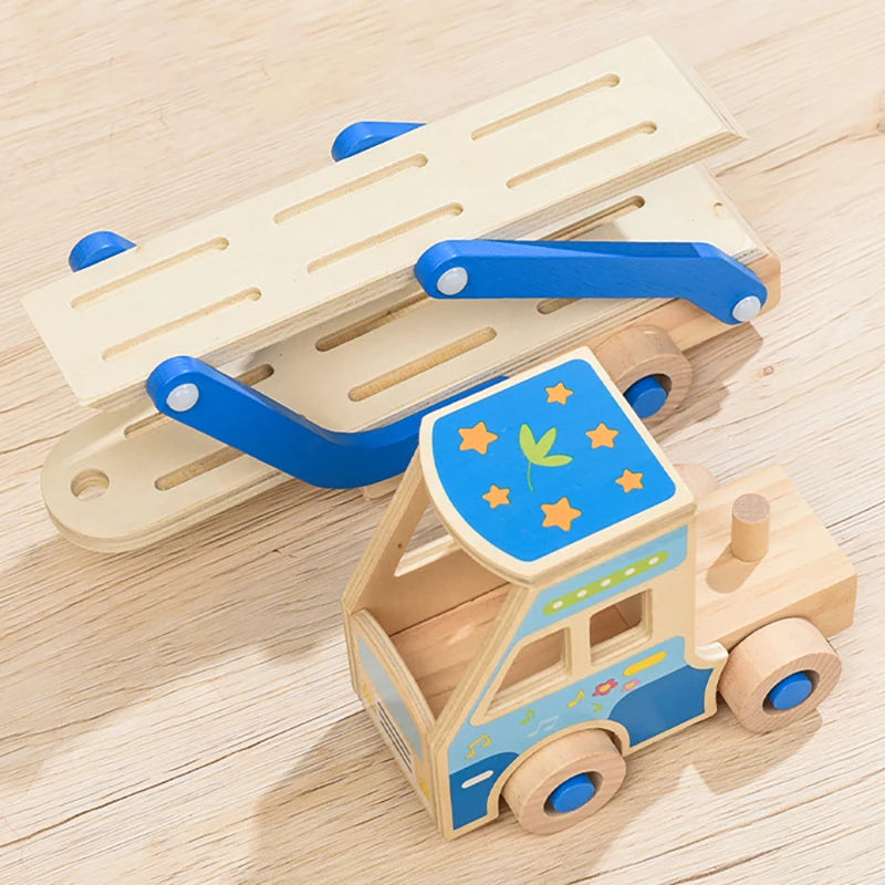 Wooden Double-Decker Truck BZS00654 &ndash; Montessori Toy