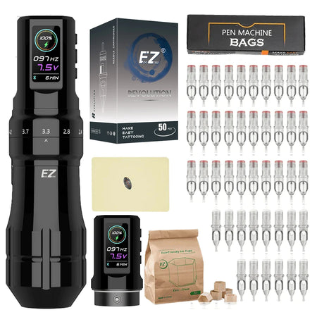 EZ P3 Pro Wireless Tattoo Machine Kit - Adjustable Stroke