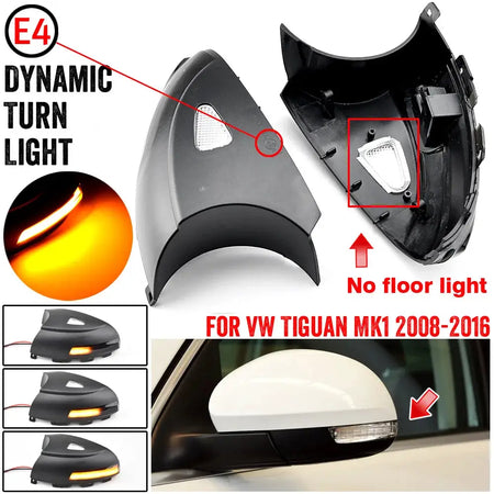 LED Mirror Turn Signal Lights With Flowing Water Effect For VW Tiguan MK1 Sharan Skoda Yeti by InterCyprus Trading Ltd