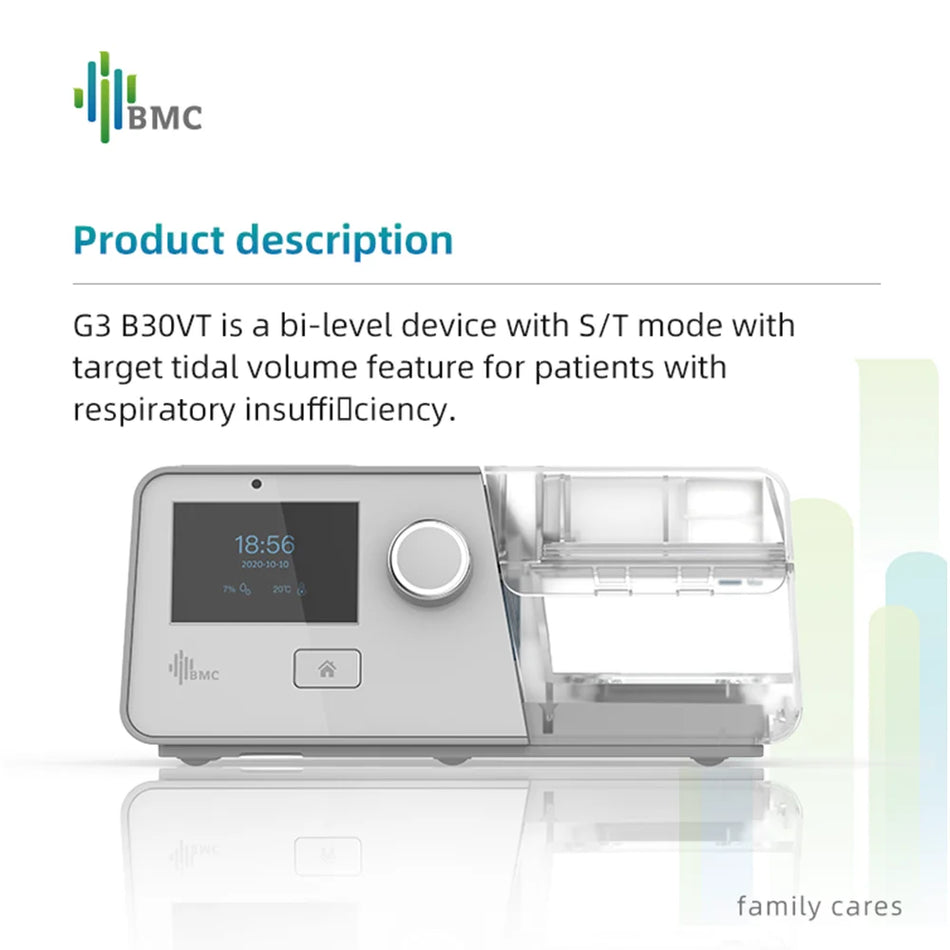 BMC G3 Bipap Maszyna z Pełną Maseczką Twarzy Rozmiar S M L POChP