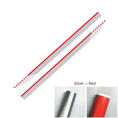 Fiat 124 Spider Car Door Side Skirt Stickers - 2pcs Racing Sport Vinyl Decals &amp; Auto Body DIY Accessories - Glossy Black, Matte Black, Silver, White, Gold Silver-Red