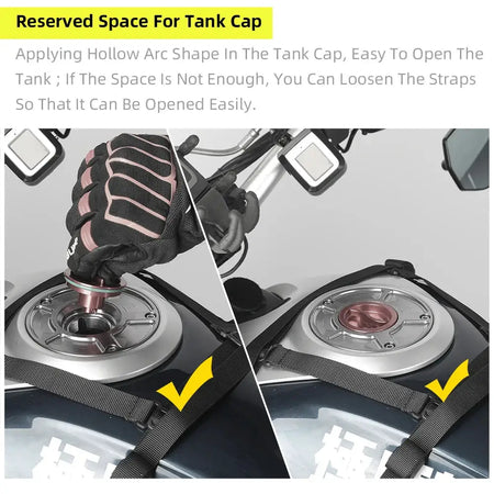 Rhinowalk Motorcycle Tank Bag Side Bag Hanging System Motor Fuel Tank Additional Side Bag Base Pad Motorcross Bag Base Accessory by InterCyprus Trading Ltd