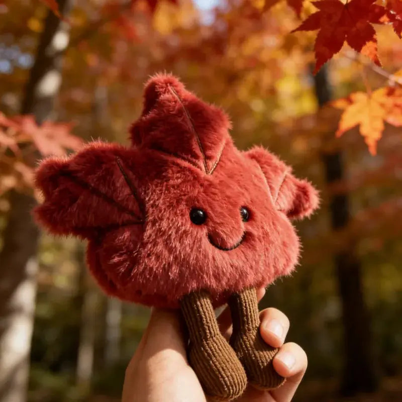 New Canadian Maple Leaf Cute Maple Leaf Plush Stuffed Toy Keychain Bag Hanging Ornament by InterCyprus Trading Ltd