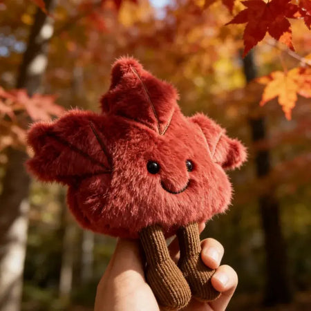 New Canadian Maple Leaf Cute Maple Leaf Plush Stuffed Toy Keychain Bag Hanging Ornament by InterCyprus Trading Ltd