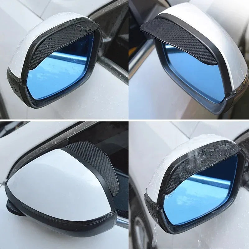 HSJ02 Car Mirror Rain Shield &ndash; Thickened Carbon Fiber