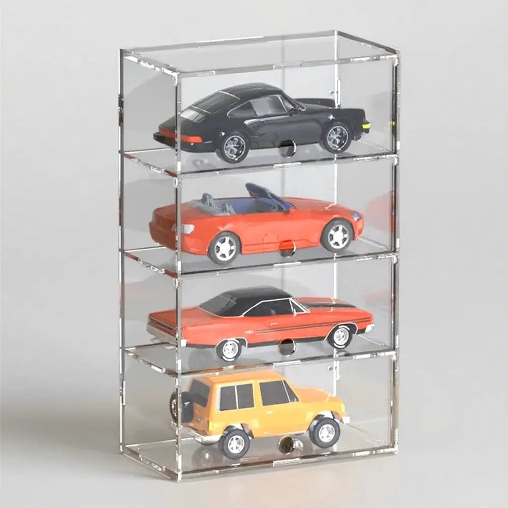 Transparent Acrylic Multi-Layer Display Case, Model Car, Figure and Collectible Storage Box by InterCyprus Trading Ltd
