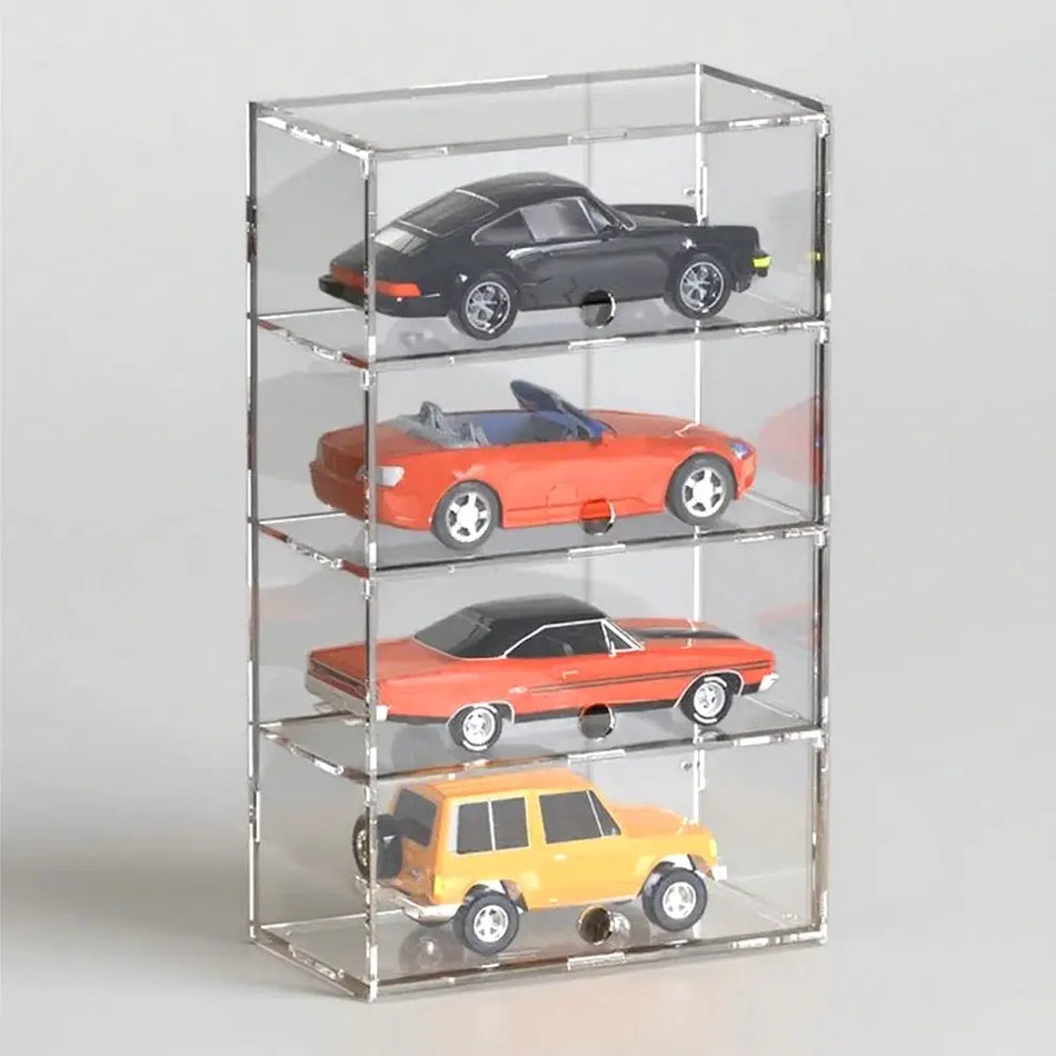 Transparent Acrylic Multi-Layer Display Case, Model Car, Figure and Collectible Storage Box by InterCyprus Trading Ltd