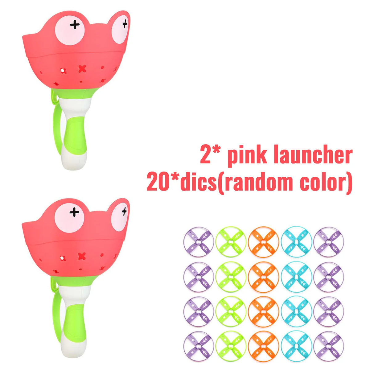 Throw Catch Toy &ndash; Manual Flying Disc Launcher For Dogs 2 red 20disc