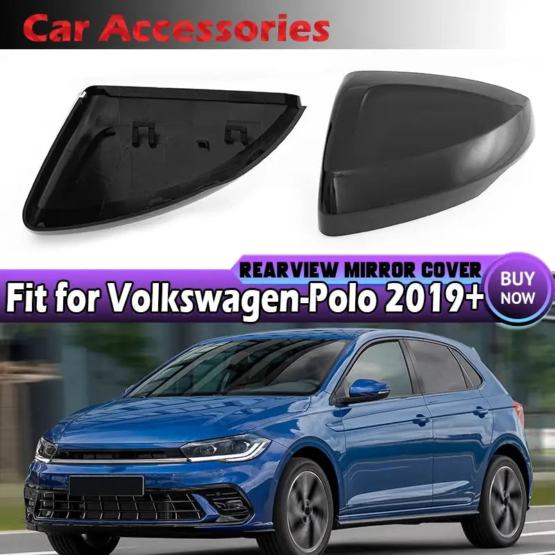Capac pentru oglinda laterală lucios negru pentru VW Polo MK6 2019-2023 2G0 857 537