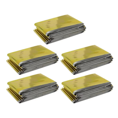 Emergency Thermal Blanket Waterproof &ndash; Heat Lock Safety 130x210cm 5PCS