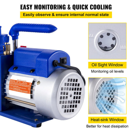SuceBuy RS-1 Vacuum Pump &ndash; 7 CFM Single Stage Vacuum