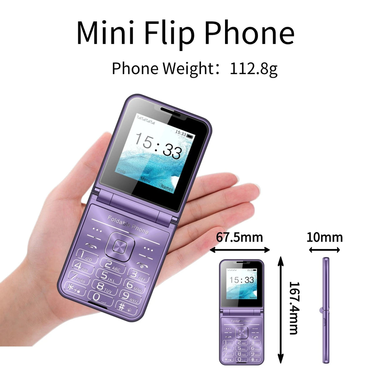 Beauty Foldable Pocket Mobile Phone &ndash; 4 Sim Card Support