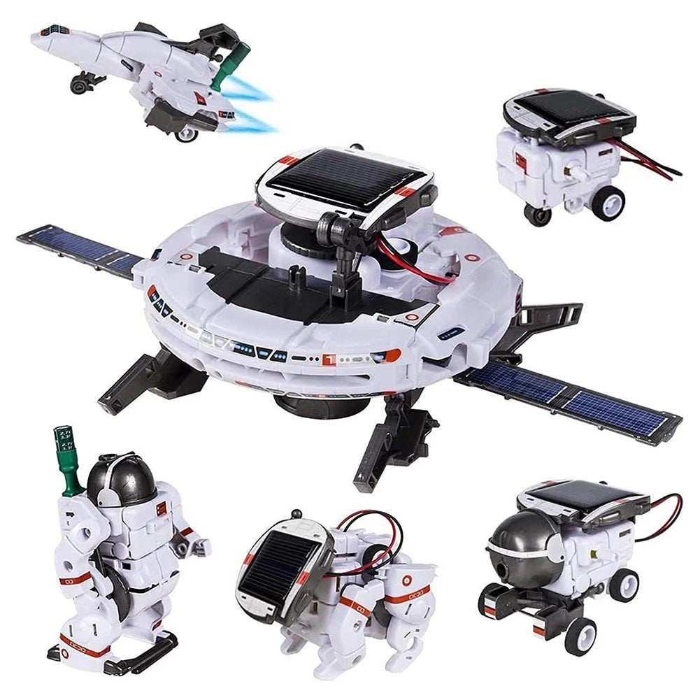 12-in-1 DIY Solar Robot Kit for Kids &ndash; STEM Educational Science and Engineering Toy 6 in 1 UFO