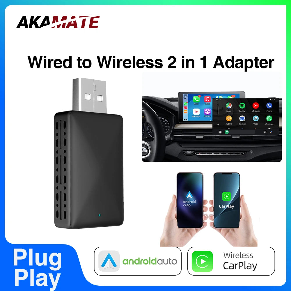 AKAMATE CarPlay Dongle - Wireless CarPlay Android Auto
