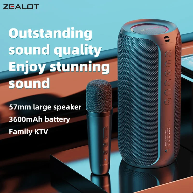 zealot-S69M &ndash; Karaoke Bluetooth System With 2 Wireless Mics