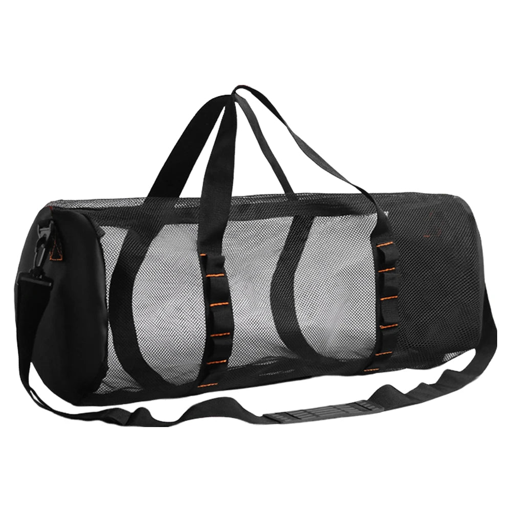 Extra Large Mesh Dive Bag for Scuba, Surfing, and Snorkeling Black