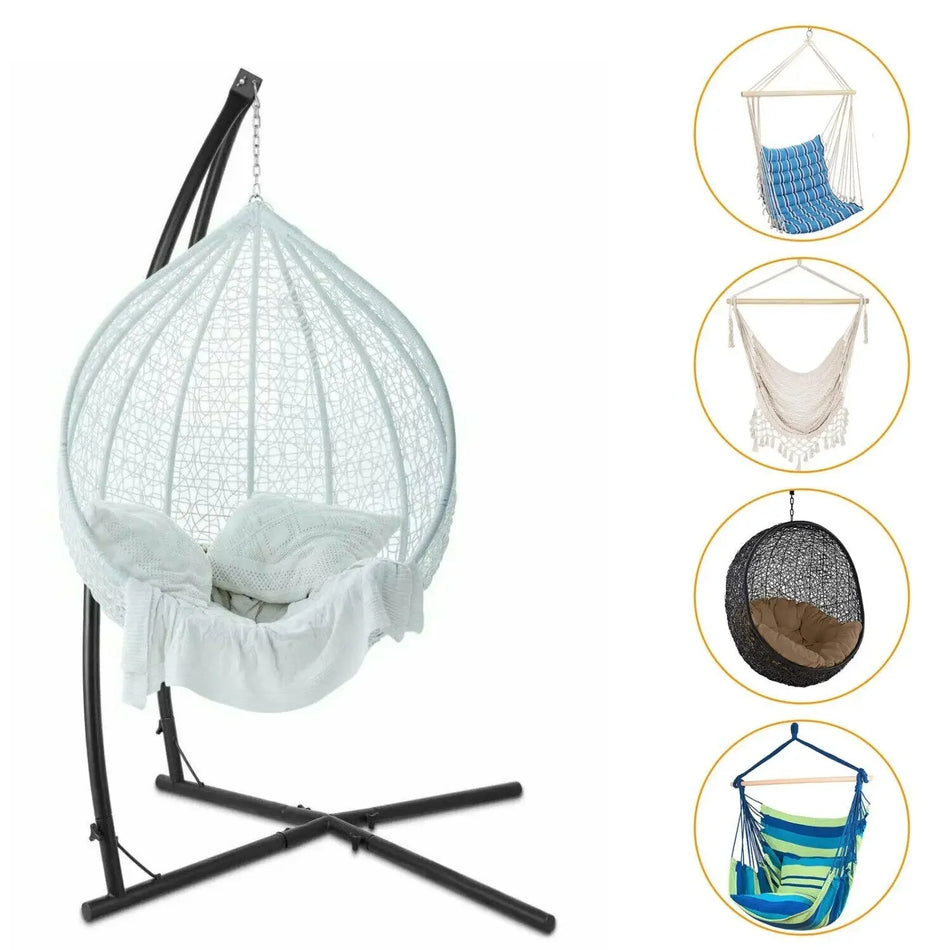 C Type X Type Hammock Chair Stand Solid Steel Frame 210cm