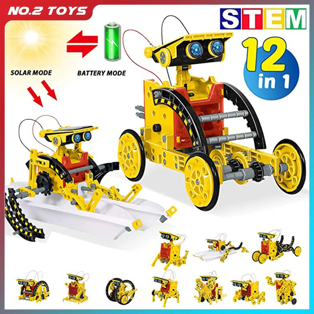 12-in-1 Solar Robot Stem Toy Kit