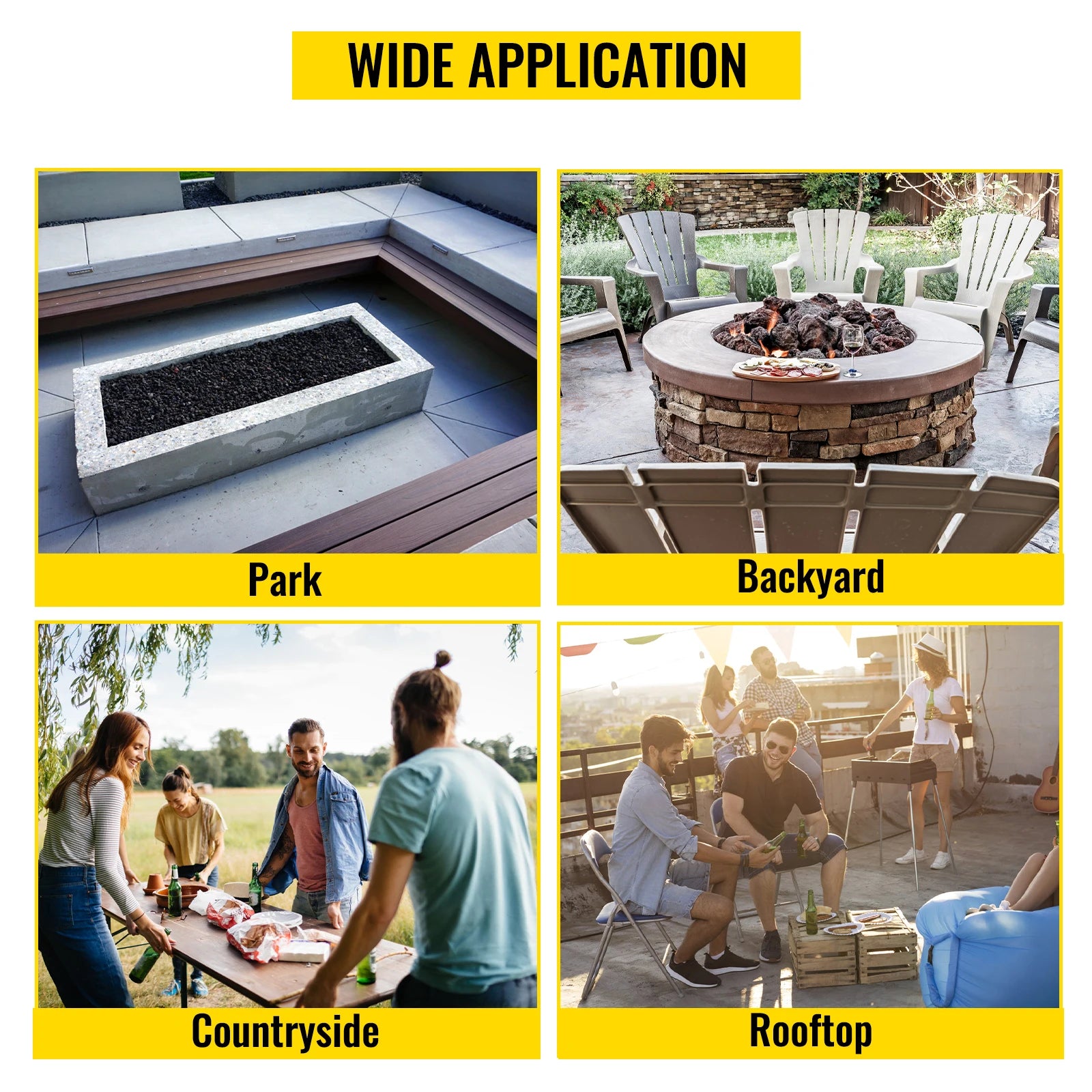 VV-RFPGG-W3030 Foldable Fire Pit Grate &ndash; Portable Steel