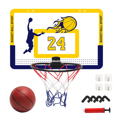 Children's Foldable Basketball Stand &ndash; Indoor Outdoor Use yellow