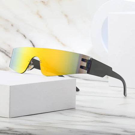 Trendy Cyberpunk Frameless UV400 Sports Sunglasses for Women