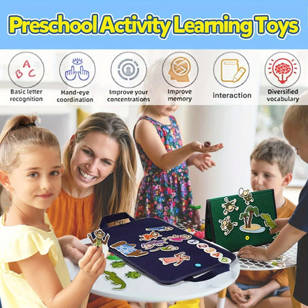 Montessori Animal Felt Board &ndash; 4-in-1 Travel Story Kit