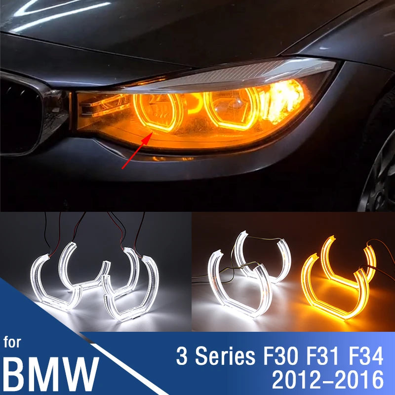 Enkeli silmät -sarja DTM M4 -tyyliset kristallirenkaat BMW 3-sarjalle F30 F31 F34
