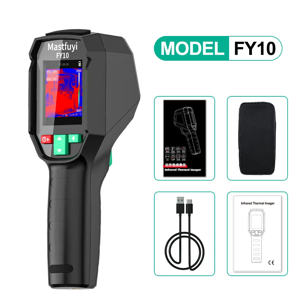 Mastfuyi Handheld Rechargeable Thermal Imaging Camera -20u2103 to 550u2103 Black